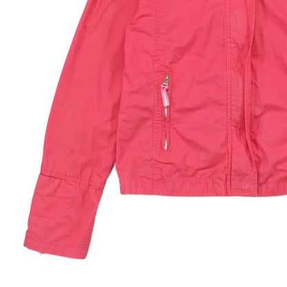 Womens Jacket Full Zip High Collar Logo Cotton