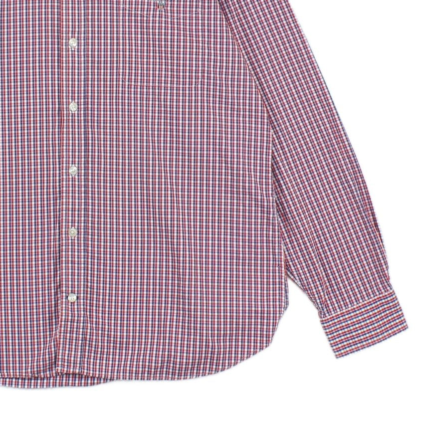 Mens Check Shirt Long Sleeve Button Up