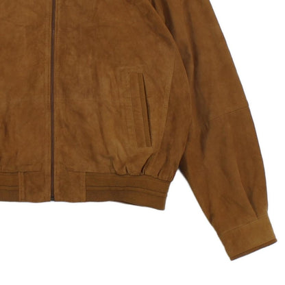 Mens Suede Bomber Jacket Texture Full Zip