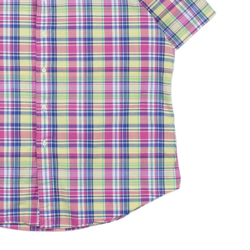 Mens Check Shirt Short Sleeve Custom Fit