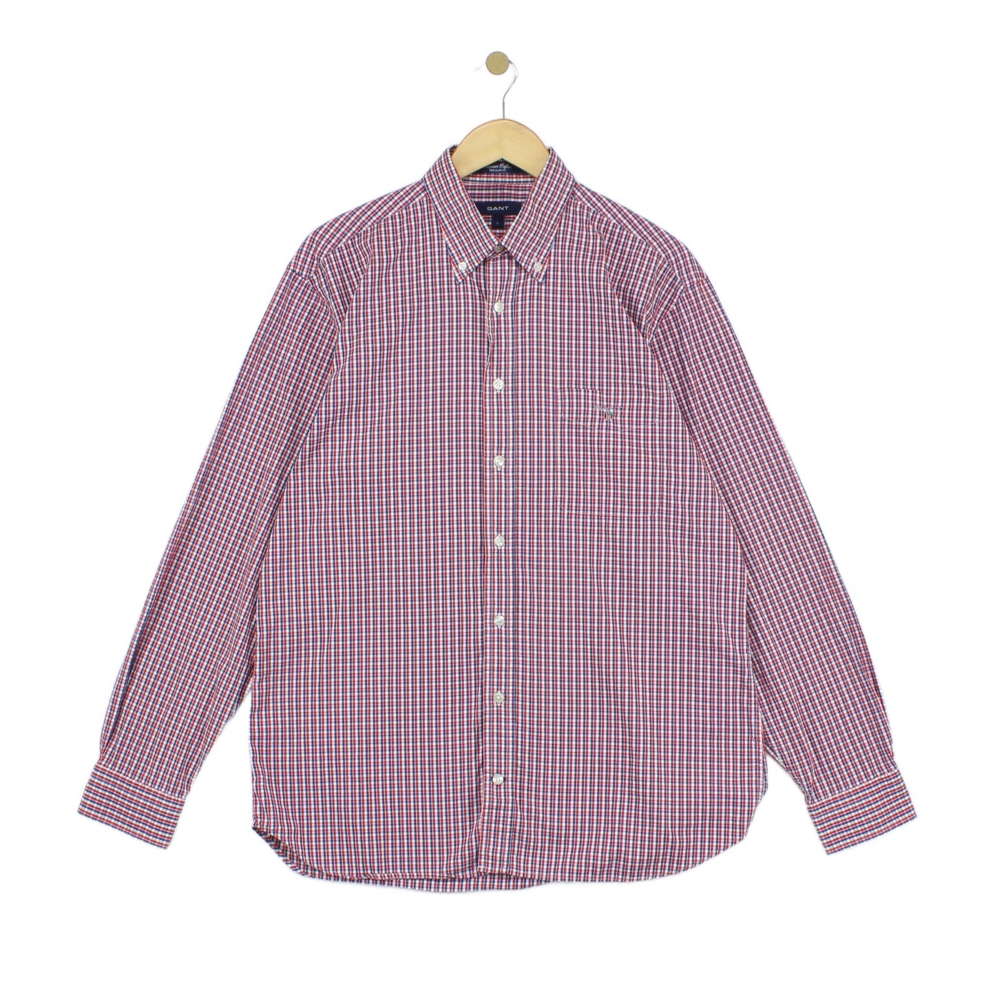 Mens Check Shirt Long Sleeve Button Up