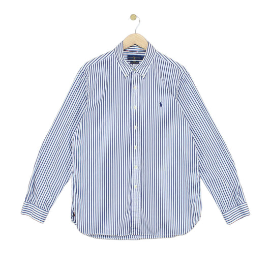 Mens Striped Shirt Slim Fit Long Sleeve