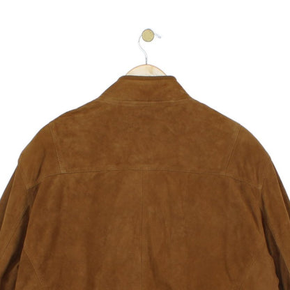 Mens Suede Bomber Jacket Texture Full Zip
