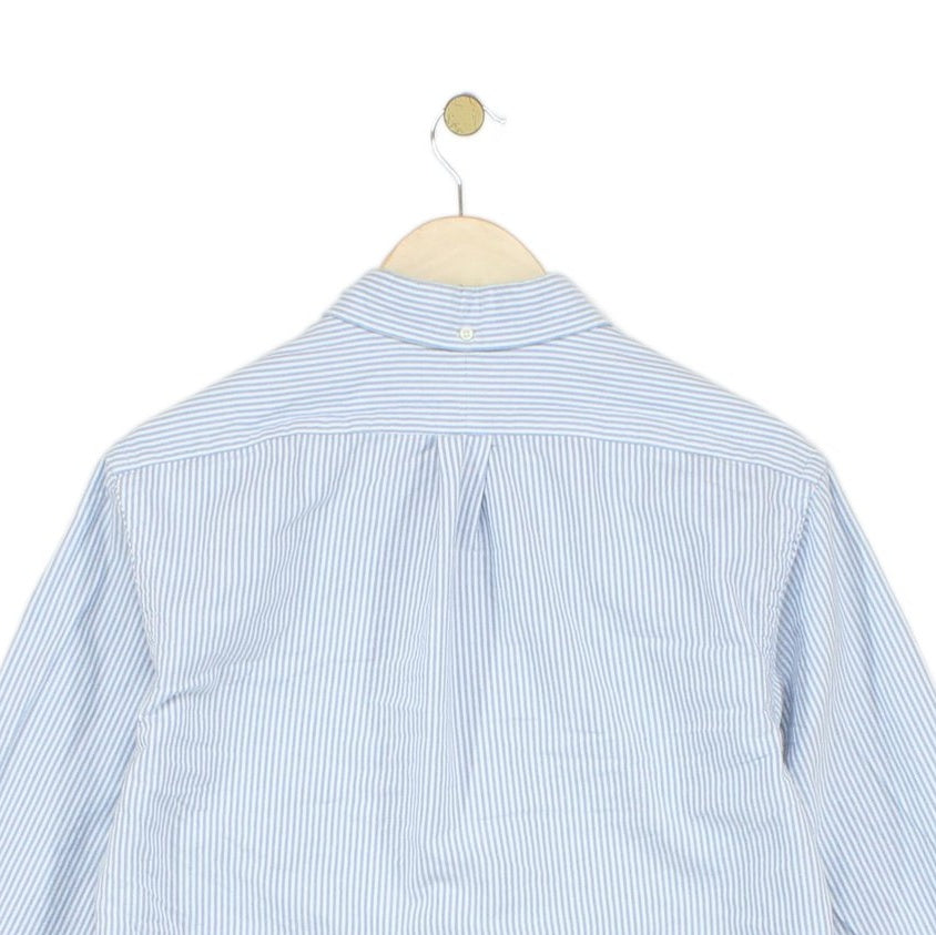 Mens Striped Shirt Slim Fit Button Down