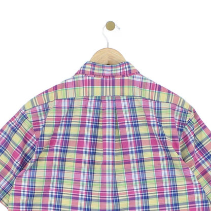 Mens Check Shirt Short Sleeve Custom Fit