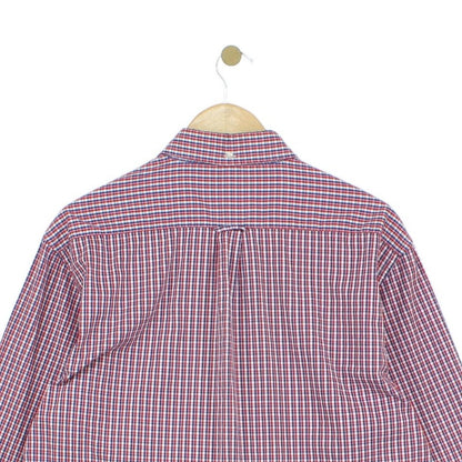 Mens Check Shirt Long Sleeve Button Up