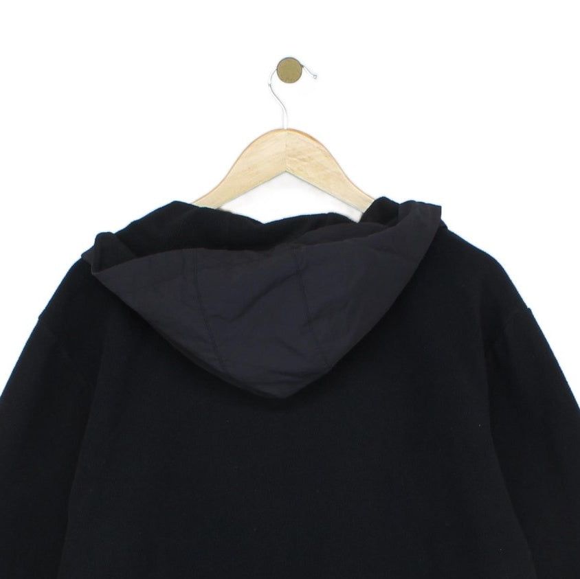 Mens Fleece Hoodie 1/4 Zip Streetwear Logo