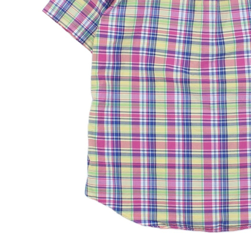 Mens Check Shirt Short Sleeve Custom Fit
