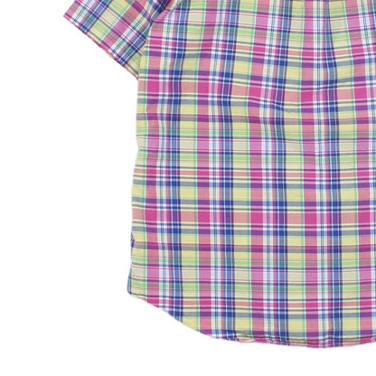 Mens Check Shirt Short Sleeve Custom Fit