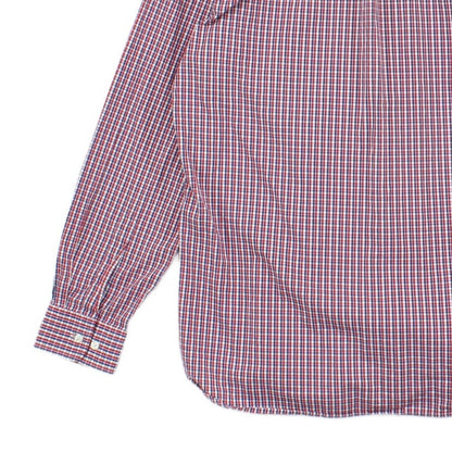 Mens Check Shirt Long Sleeve Button Up