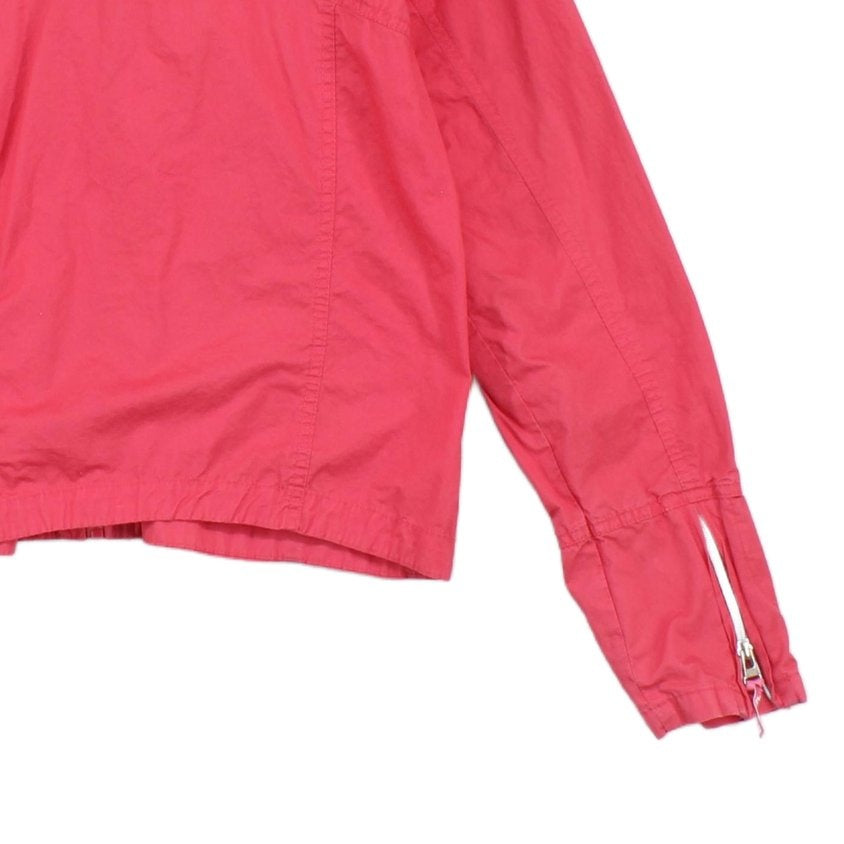 Womens Jacket Full Zip High Collar Logo Cotton