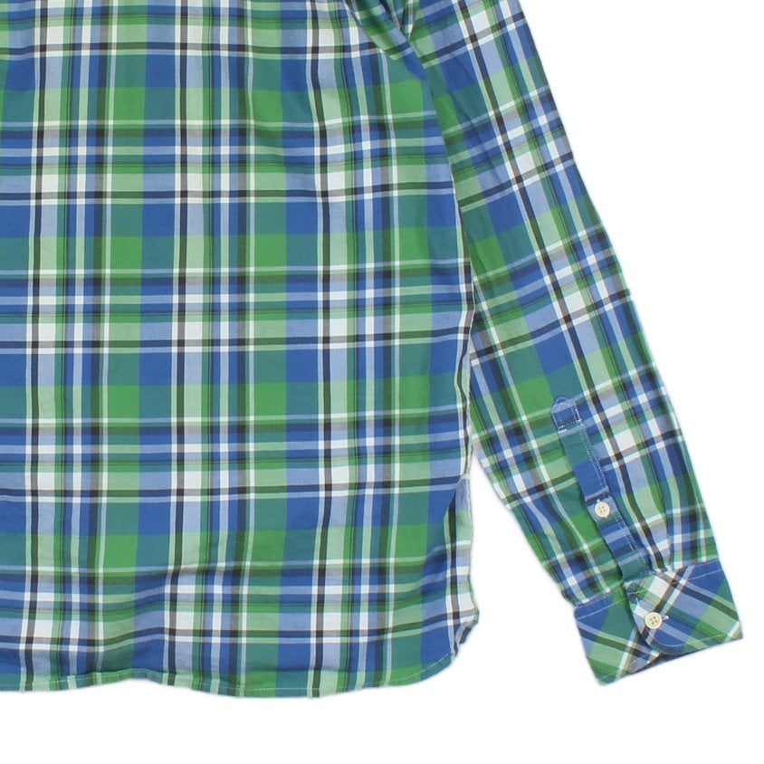 Mens Plaid Shirt Long Sleeve Button Up