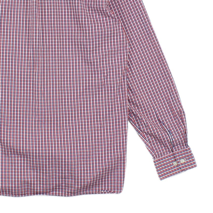Mens Check Shirt Long Sleeve Button Up