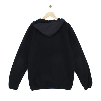 Mens Fleece Hoodie 1/4 Zip Streetwear Logo