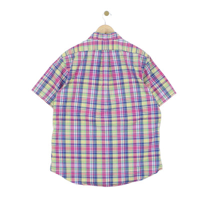Mens Check Shirt Short Sleeve Custom Fit