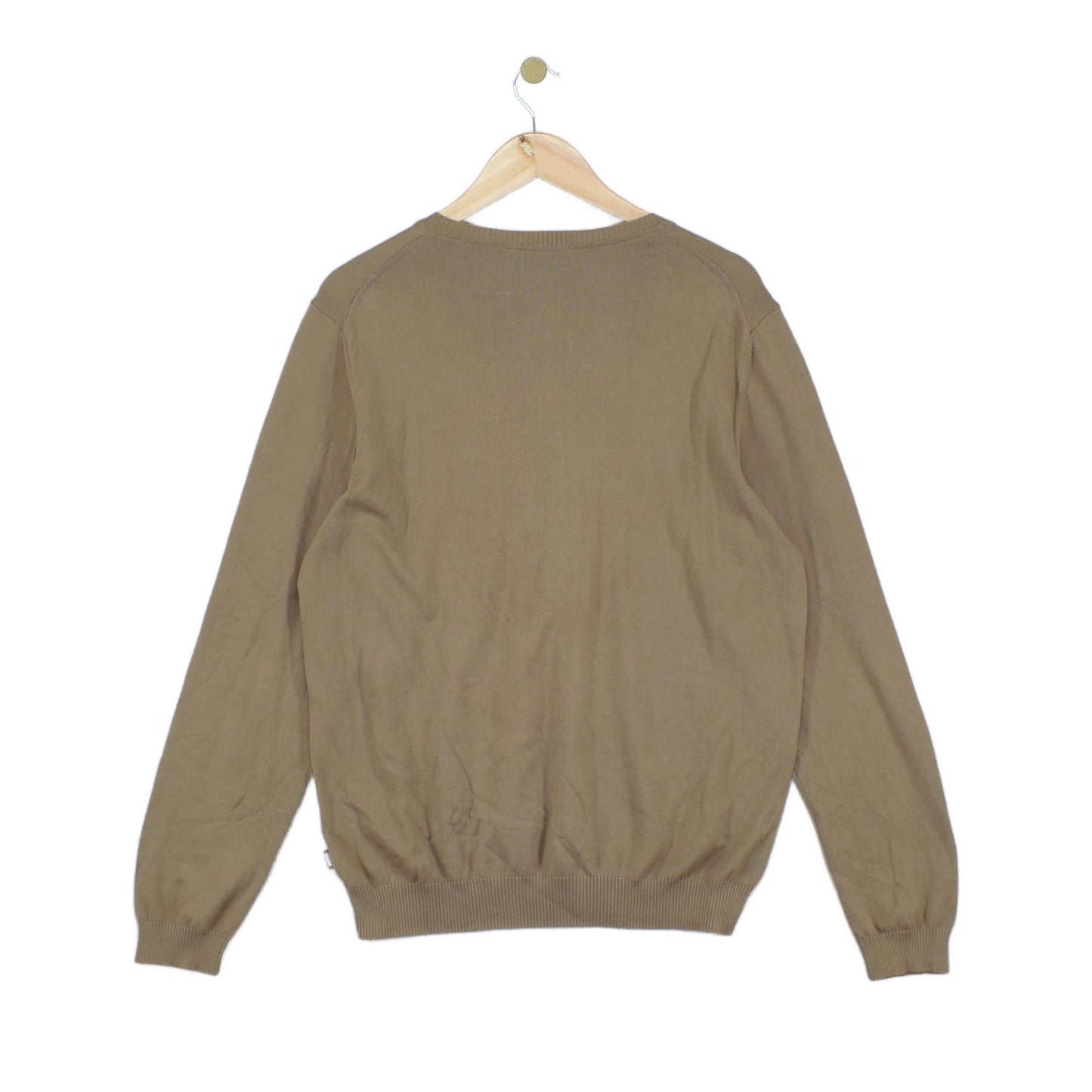 Mens V-Neck Jumper Regular Fit Long Sleeve