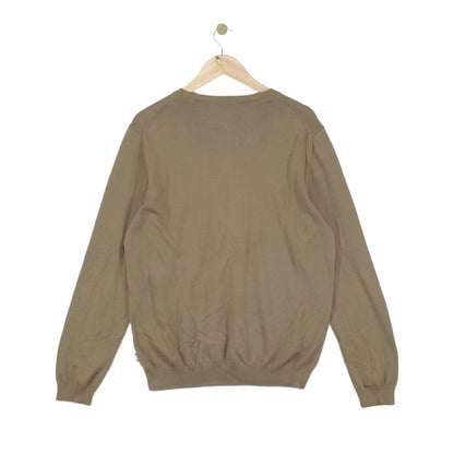 Mens V-Neck Jumper Regular Fit Long Sleeve