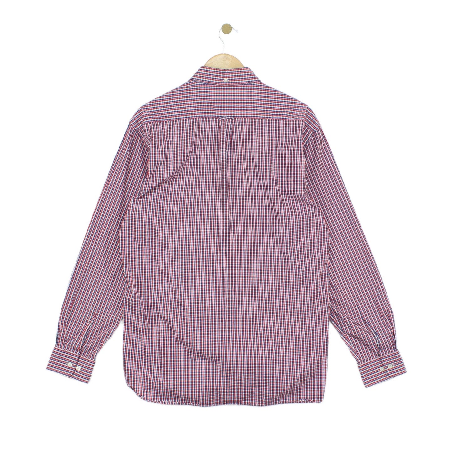 Mens Check Shirt Long Sleeve Button Up