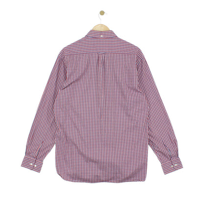 Mens Check Shirt Long Sleeve Button Up