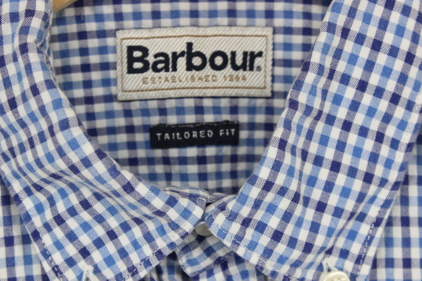 Mens Check Shirt Short Sleeve Tailored