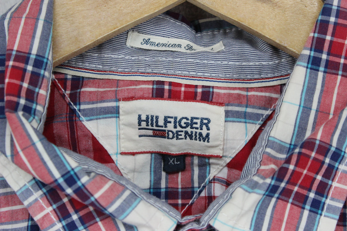 Mens Plaid Shirt Short Sleeve
