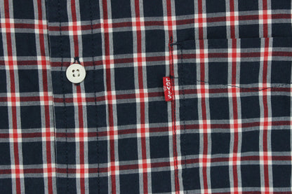 Mens Plaid Shirt Button Up Short Sleeve