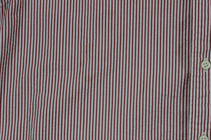 Mens Striped Shirt Custom Fit Short Sleeve