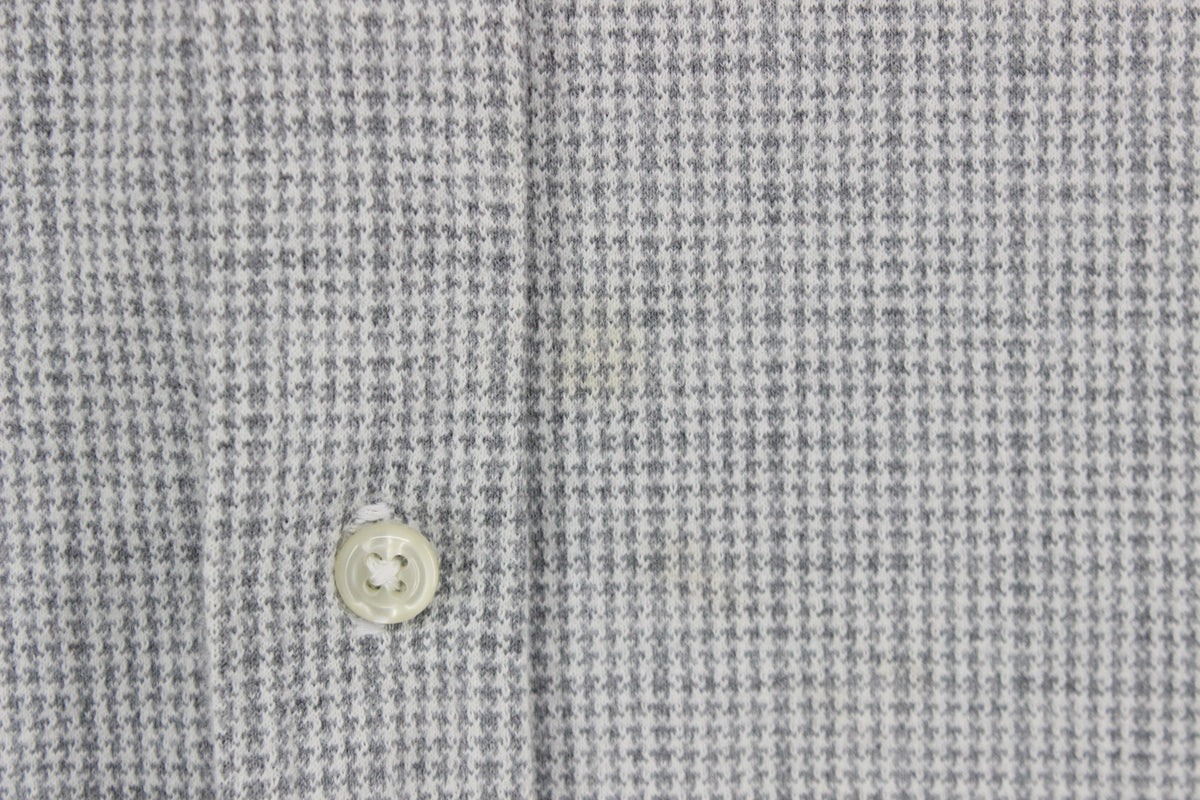 Mens Houndstooth Shirt Pattern Long Sleeve