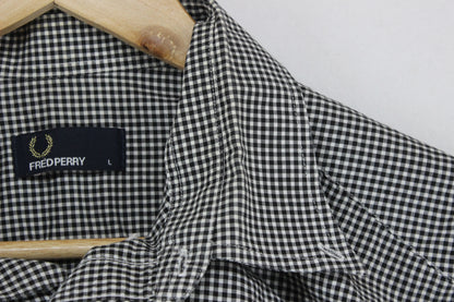 Mens Check Shirt Short Sleeve Button Up