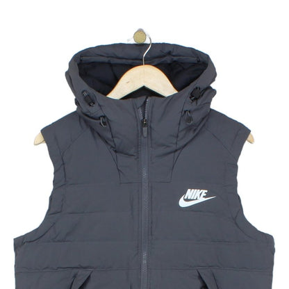 Mens Down Bodywarmer Hooded Puffer Full Zip