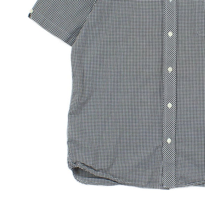 Mens Check Shirt Short Sleeve Button Up