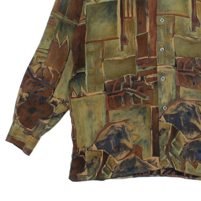 Mens Abstract Shirt Bohemian Viscose