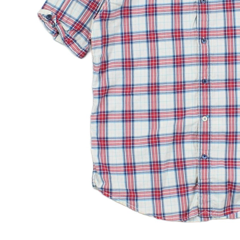 Mens Plaid Shirt Short Sleeve