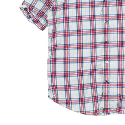 Mens Plaid Shirt Short Sleeve