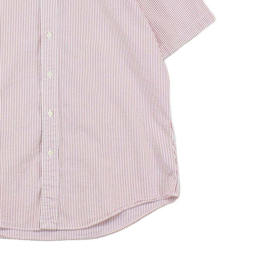 Mens Striped Shirt Custom Fit Short Sleeve
