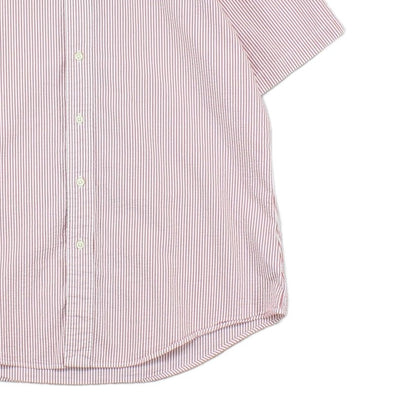 Mens Striped Shirt Custom Fit Short Sleeve