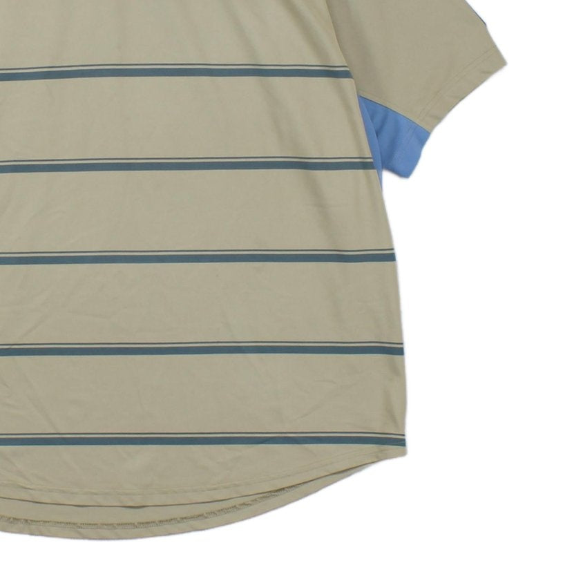 Mens Striped T-Shirt V Neck  Casual Short Sleeve