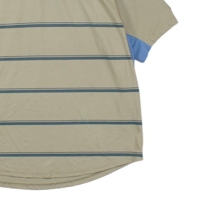 Mens Striped T-Shirt V Neck  Casual Short Sleeve