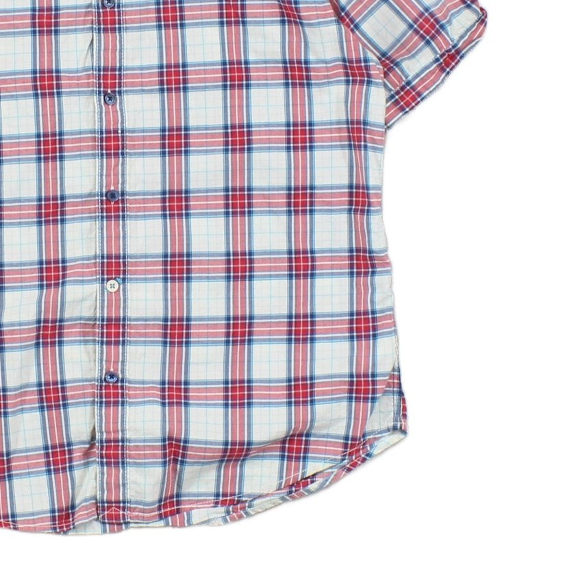 Mens Plaid Shirt Short Sleeve