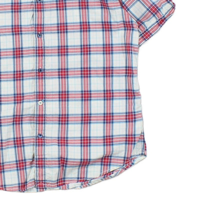 Mens Plaid Shirt Short Sleeve