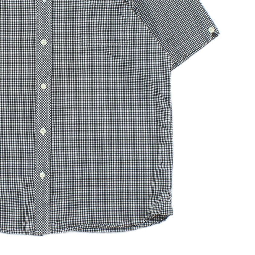 Mens Check Shirt Short Sleeve Button Up