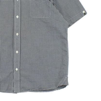 Mens Check Shirt Short Sleeve Button Up