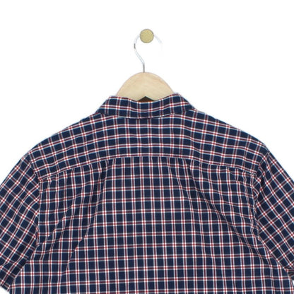 Mens Plaid Shirt Button Up Short Sleeve