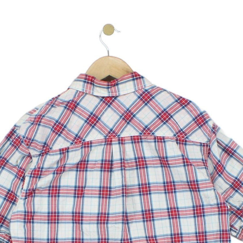 Mens Plaid Shirt Short Sleeve
