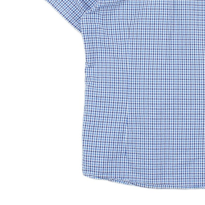 Mens Check Shirt Short Sleeve Tailored