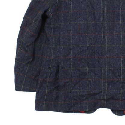 Mens Wool Blazer Plaid Suit Formal