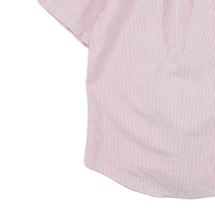 Mens Striped Shirt Custom Fit Short Sleeve