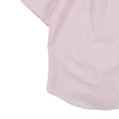 Mens Striped Shirt Custom Fit Short Sleeve