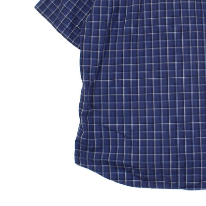 Mens Plaid Shirt Short Sleeve Button Up