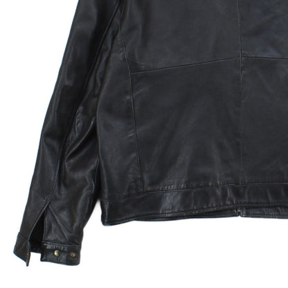 Mens Leather Jacket Full Zip Biker